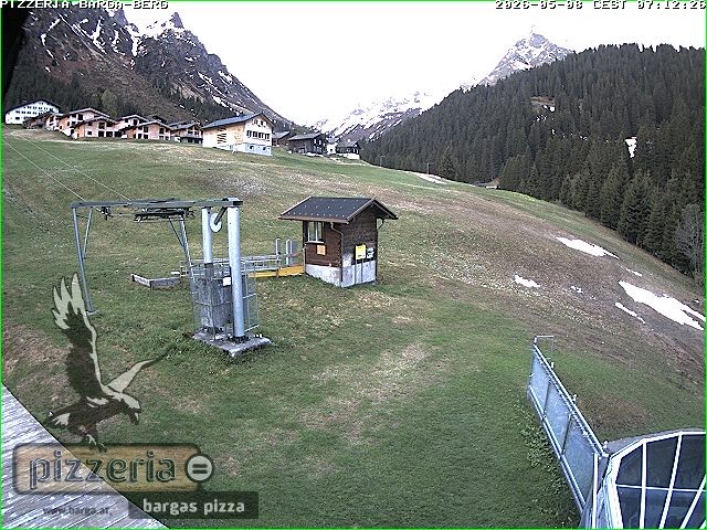 Archived image Webcam restaurant "Pizzeria Barga" in Gargellen, Vorarlberg