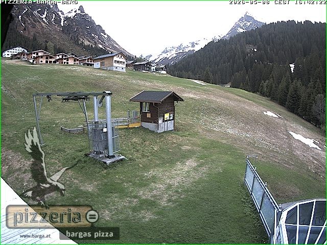 Archived image Webcam restaurant "Pizzeria Barga" in Gargellen, Vorarlberg