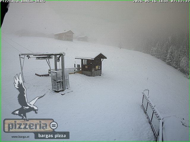 Archived image Webcam restaurant "Pizzeria Barga" in Gargellen, Vorarlberg