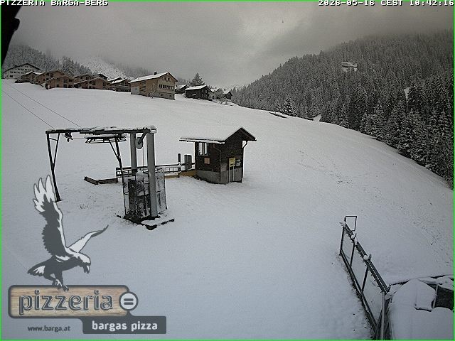 Archived image Webcam restaurant "Pizzeria Barga" in Gargellen, Vorarlberg