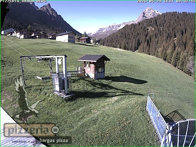 Archived image Webcam restaurant "Pizzeria Barga" in Gargellen, Vorarlberg