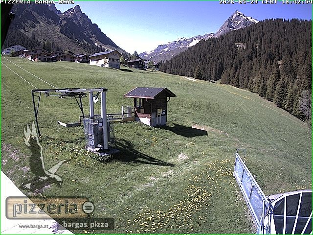 Archived image Webcam restaurant "Pizzeria Barga" in Gargellen, Vorarlberg