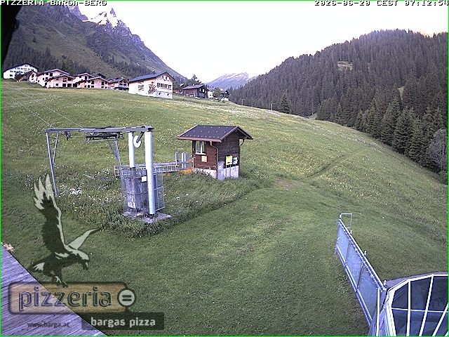 Archived image Webcam restaurant "Pizzeria Barga" in Gargellen, Vorarlberg