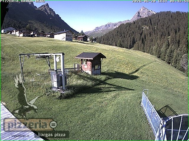 Archived image Webcam restaurant "Pizzeria Barga" in Gargellen, Vorarlberg