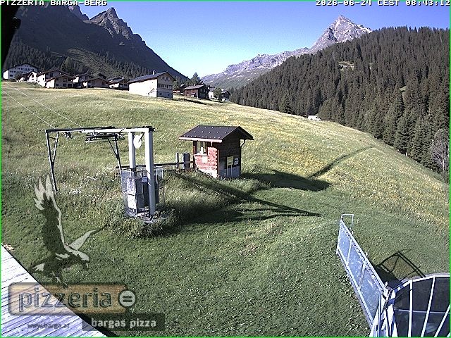 Archived image Webcam restaurant "Pizzeria Barga" in Gargellen, Vorarlberg