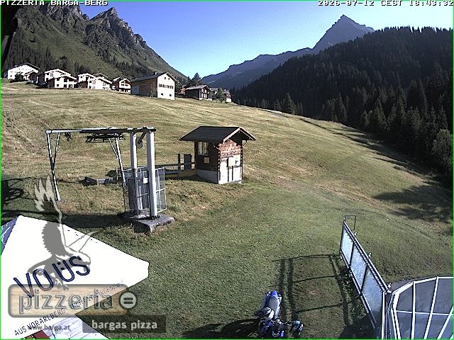 Archived image Webcam restaurant "Pizzeria Barga" in Gargellen, Vorarlberg