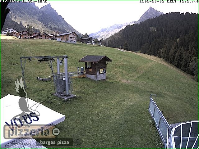 Archived image Webcam restaurant "Pizzeria Barga" in Gargellen, Vorarlberg