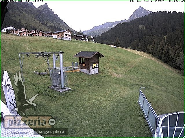 Archived image Webcam restaurant "Pizzeria Barga" in Gargellen, Vorarlberg