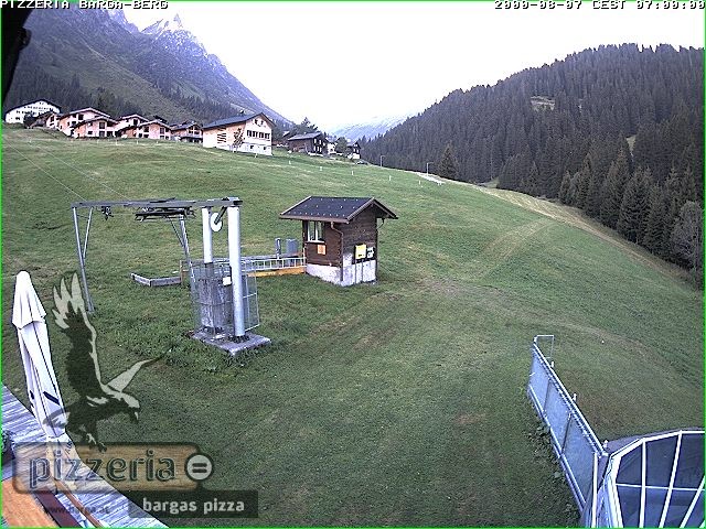 Archived image Webcam restaurant "Pizzeria Barga" in Gargellen, Vorarlberg