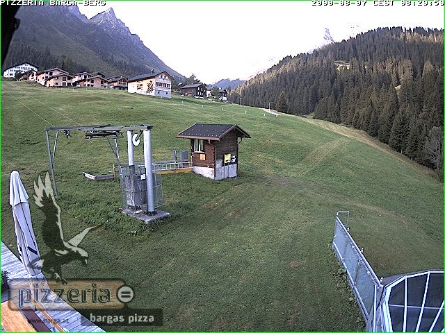 Archived image Webcam restaurant "Pizzeria Barga" in Gargellen, Vorarlberg