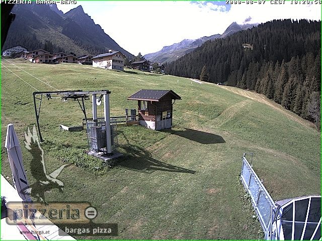 Archived image Webcam restaurant "Pizzeria Barga" in Gargellen, Vorarlberg