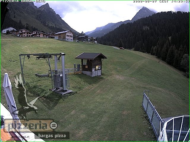 Archived image Webcam restaurant "Pizzeria Barga" in Gargellen, Vorarlberg