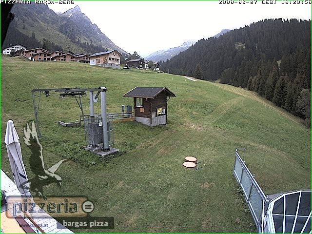 Archived image Webcam restaurant "Pizzeria Barga" in Gargellen, Vorarlberg