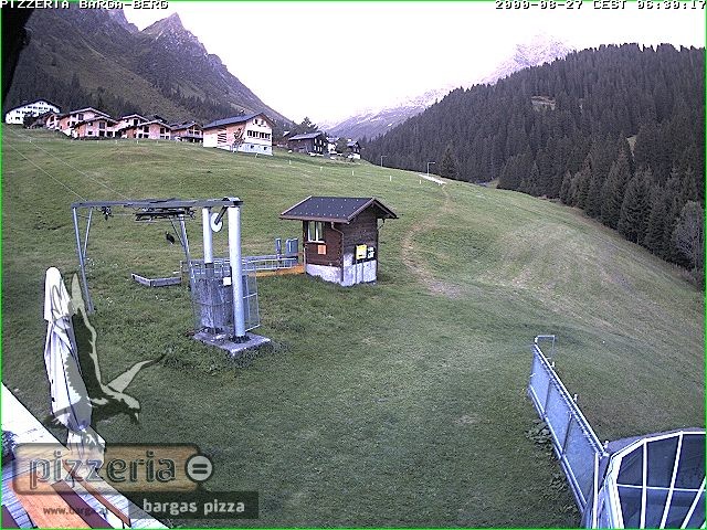 Archived image Webcam restaurant "Pizzeria Barga" in Gargellen, Vorarlberg