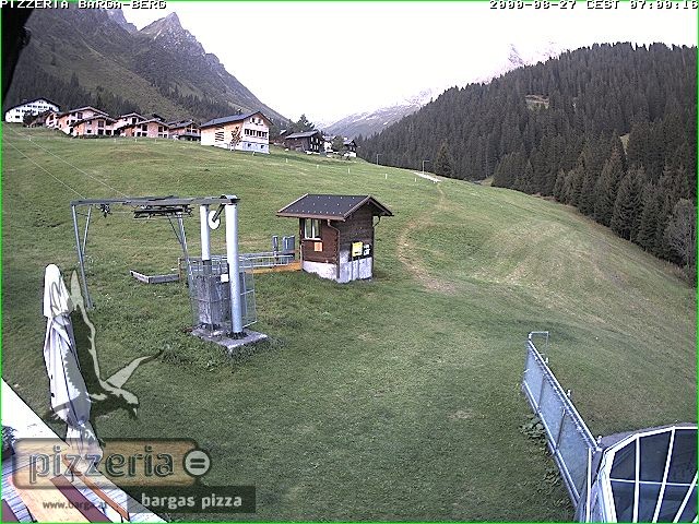 Archived image Webcam restaurant "Pizzeria Barga" in Gargellen, Vorarlberg