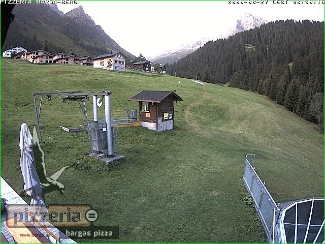 Archived image Webcam restaurant "Pizzeria Barga" in Gargellen, Vorarlberg