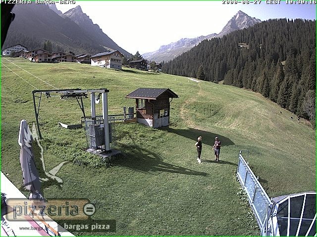Archived image Webcam restaurant "Pizzeria Barga" in Gargellen, Vorarlberg