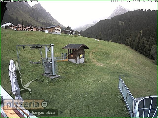 Archived image Webcam restaurant "Pizzeria Barga" in Gargellen, Vorarlberg