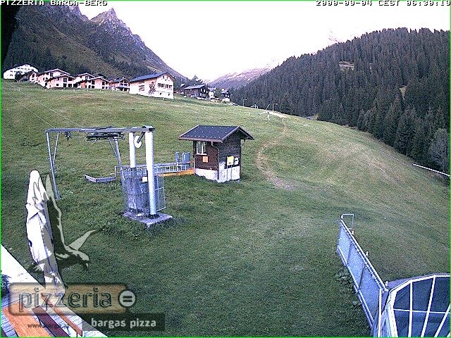 Archived image Webcam restaurant "Pizzeria Barga" in Gargellen, Vorarlberg