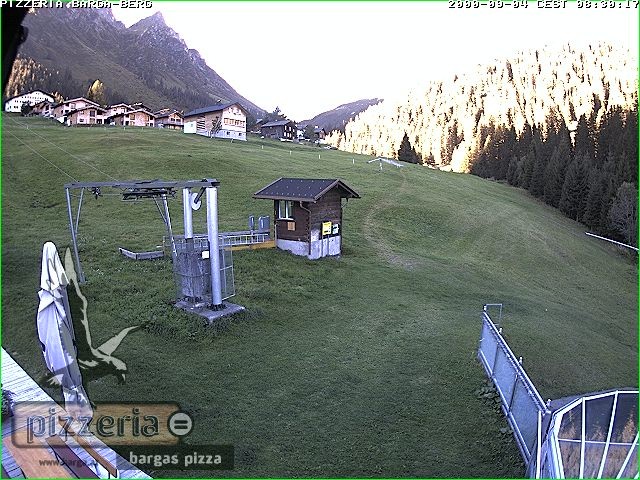 Archived image Webcam restaurant "Pizzeria Barga" in Gargellen, Vorarlberg