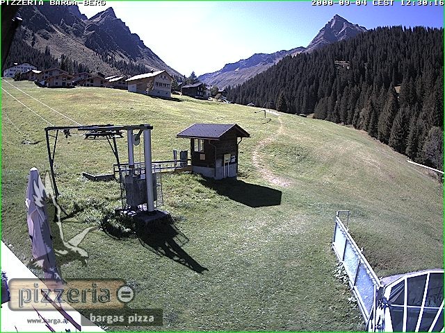 Archived image Webcam restaurant "Pizzeria Barga" in Gargellen, Vorarlberg