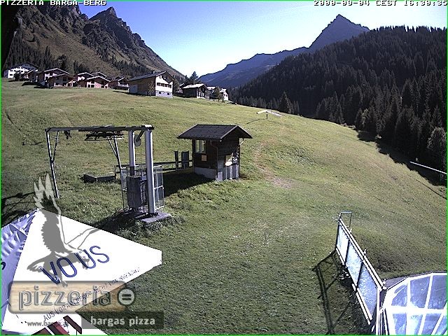 Archived image Webcam restaurant "Pizzeria Barga" in Gargellen, Vorarlberg