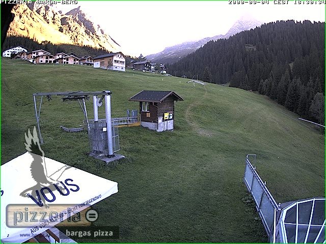 Archived image Webcam restaurant "Pizzeria Barga" in Gargellen, Vorarlberg