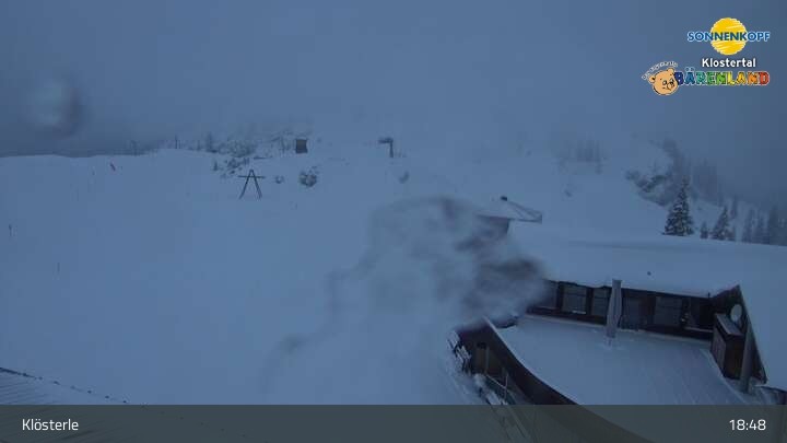 Archiv Foto Webcam Klostertal, Bergstation Sonnenkopf