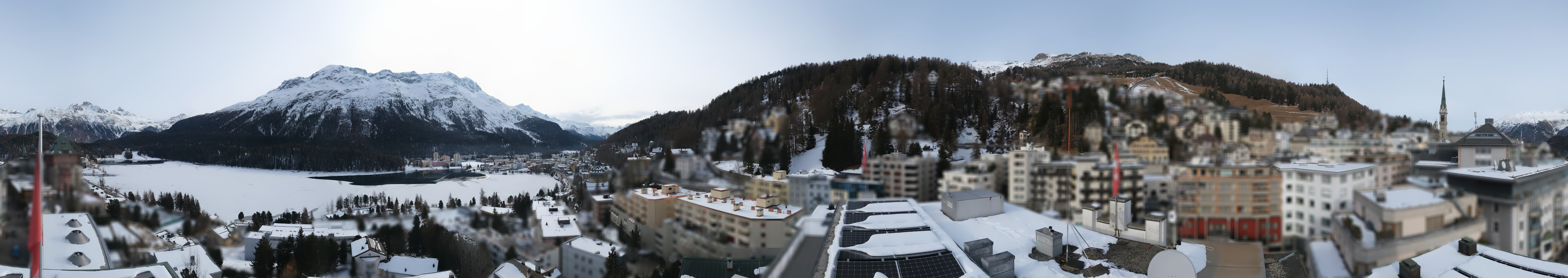 Archiv Foto Webcam St. Moritz Dorf II Ausblick Hotel Schweizerhof Richtung St. Moritz Bad