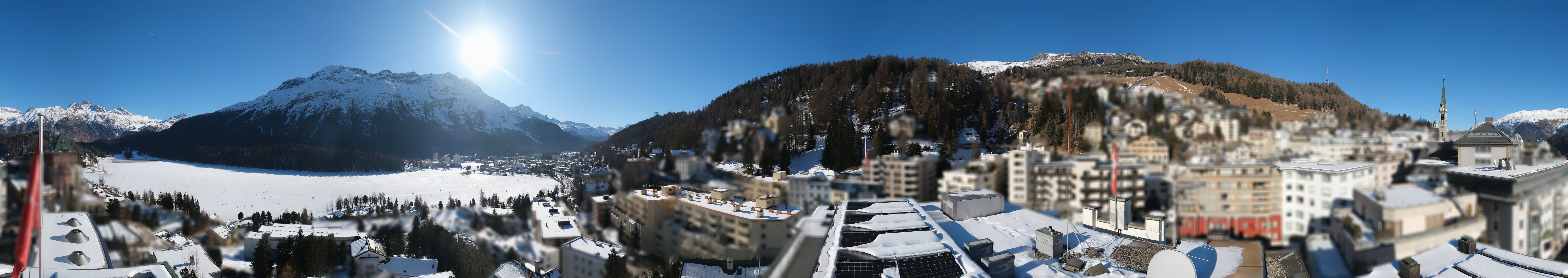 Archiv Foto Webcam St. Moritz Dorf II Ausblick Hotel Schweizerhof Richtung St. Moritz Bad
