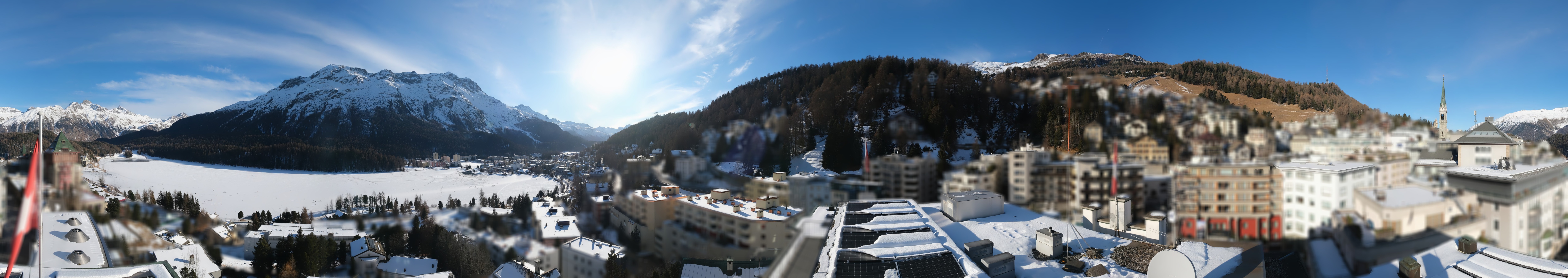 Archiv Foto Webcam St. Moritz Dorf II Ausblick Hotel Schweizerhof Richtung St. Moritz Bad