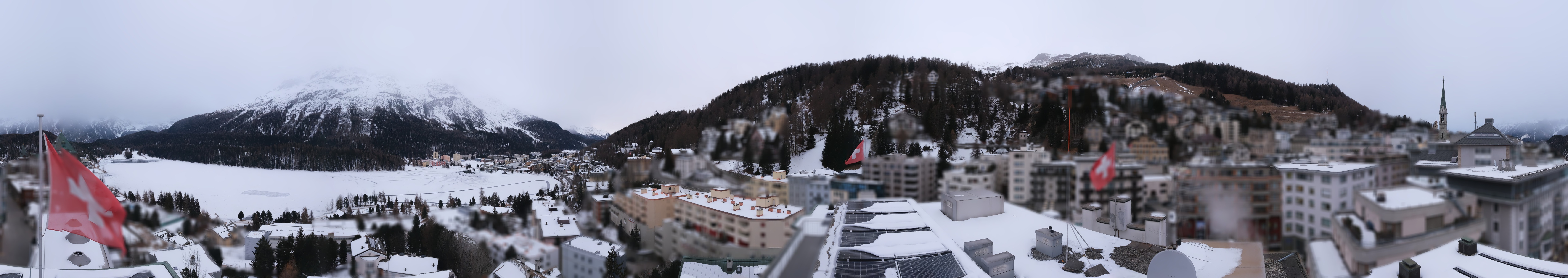 Archiv Foto Webcam St. Moritz Dorf II Ausblick Hotel Schweizerhof Richtung St. Moritz Bad