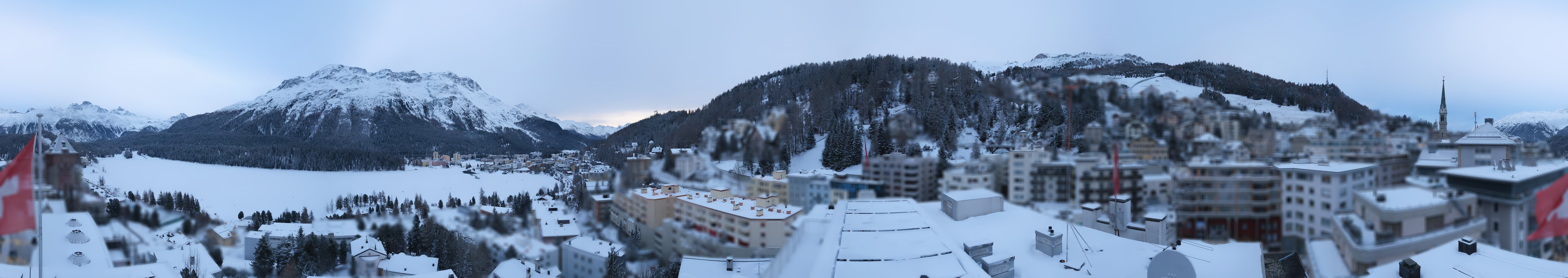 Archiv Foto Webcam St. Moritz Dorf II Ausblick Hotel Schweizerhof Richtung St. Moritz Bad