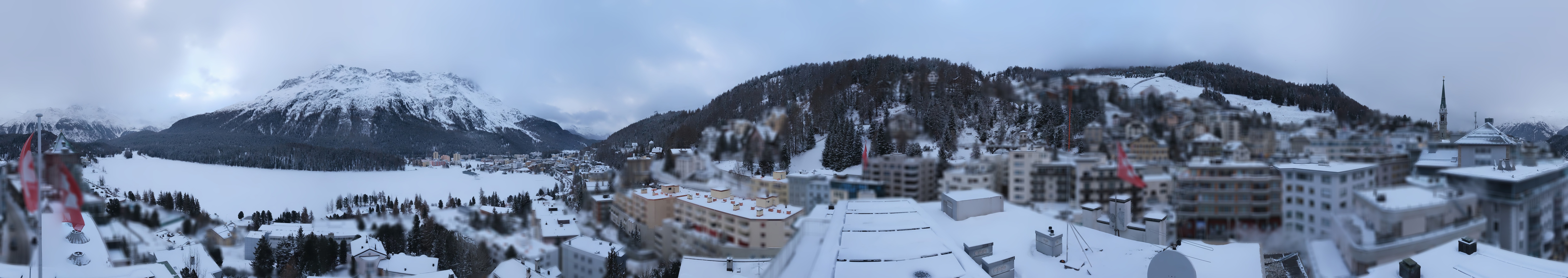 Archiv Foto Webcam St. Moritz Dorf II Ausblick Hotel Schweizerhof Richtung St. Moritz Bad