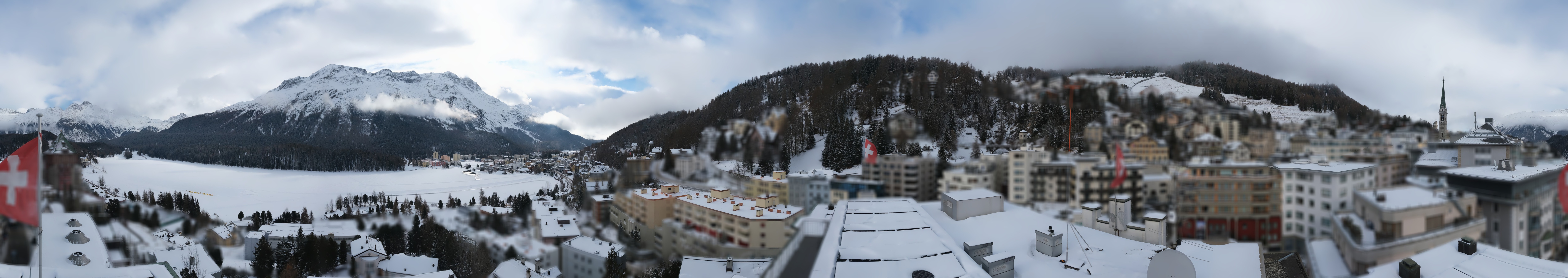 Archiv Foto Webcam St. Moritz Dorf II Ausblick Hotel Schweizerhof Richtung St. Moritz Bad