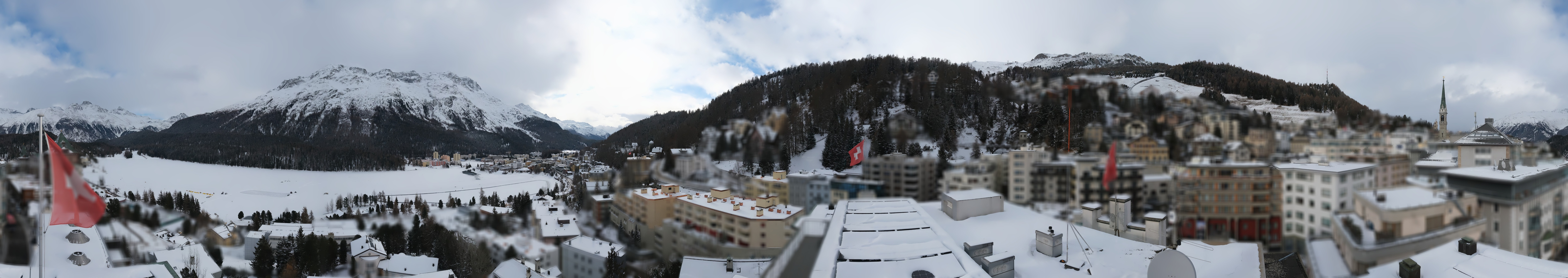 Archiv Foto Webcam St. Moritz Dorf II Ausblick Hotel Schweizerhof Richtung St. Moritz Bad