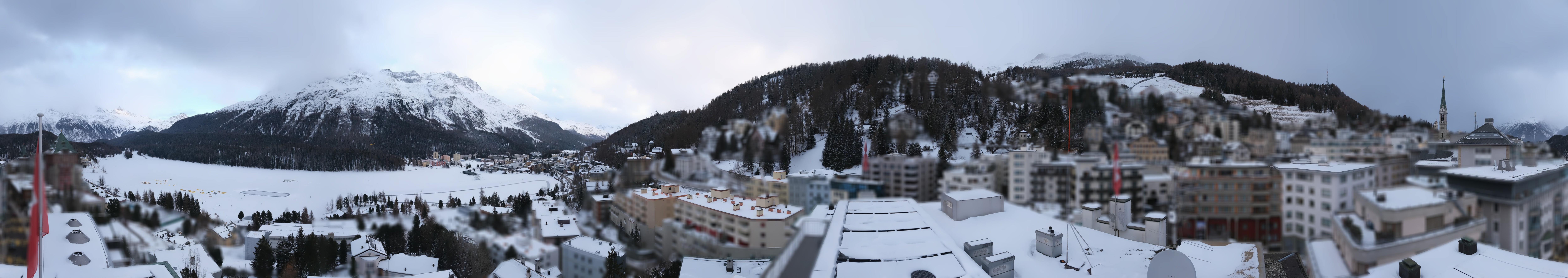 Archiv Foto Webcam St. Moritz Dorf II Ausblick Hotel Schweizerhof Richtung St. Moritz Bad