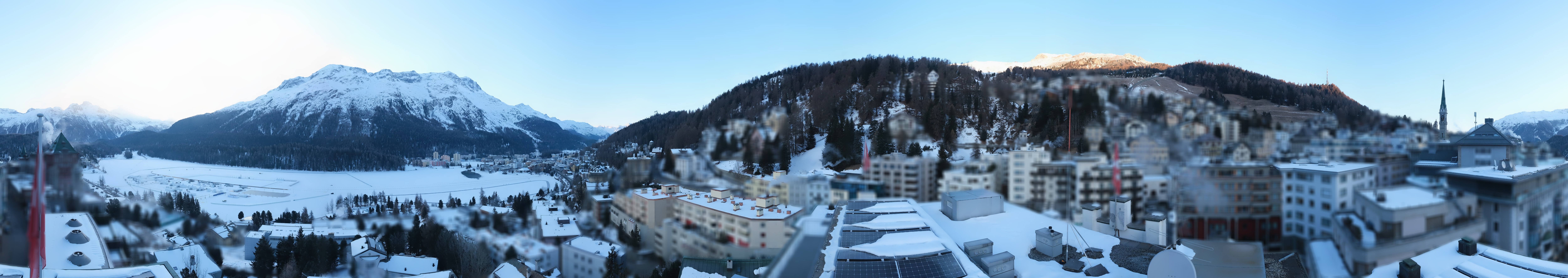 Archiv Foto Webcam St. Moritz Dorf II Ausblick Hotel Schweizerhof Richtung St. Moritz Bad