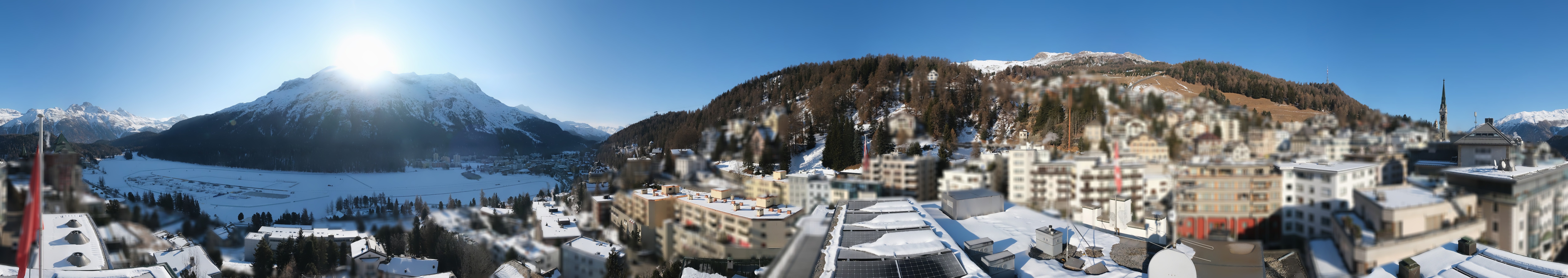 Archiv Foto Webcam St. Moritz Dorf II Ausblick Hotel Schweizerhof Richtung St. Moritz Bad