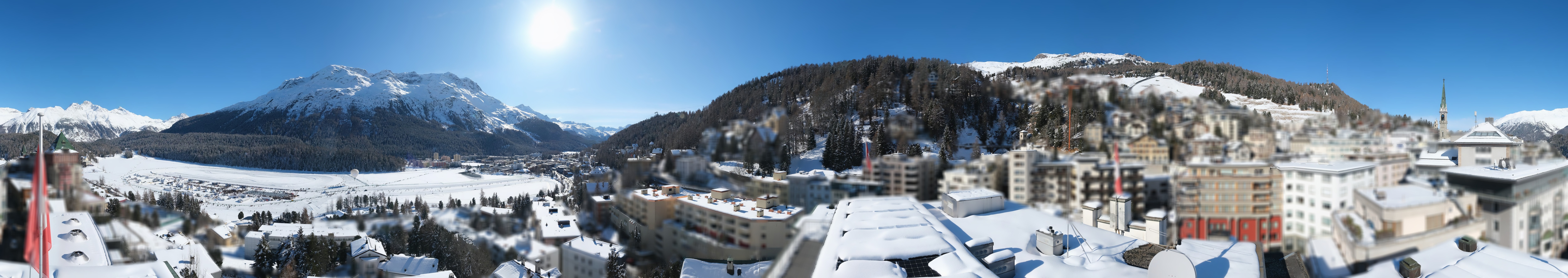 Archiv Foto Webcam St. Moritz Dorf II Ausblick Hotel Schweizerhof Richtung St. Moritz Bad