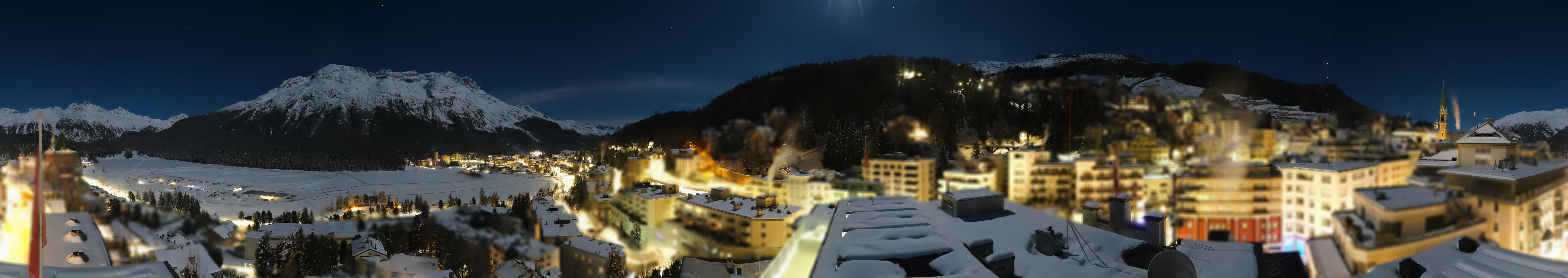 Archiv Foto Webcam St. Moritz Dorf II Ausblick Hotel Schweizerhof Richtung St. Moritz Bad