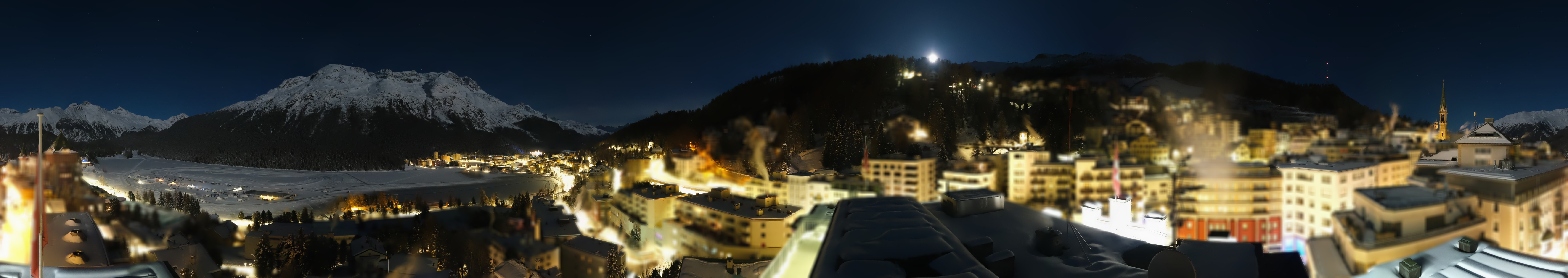 Archiv Foto Webcam St. Moritz Dorf II Ausblick Hotel Schweizerhof Richtung St. Moritz Bad