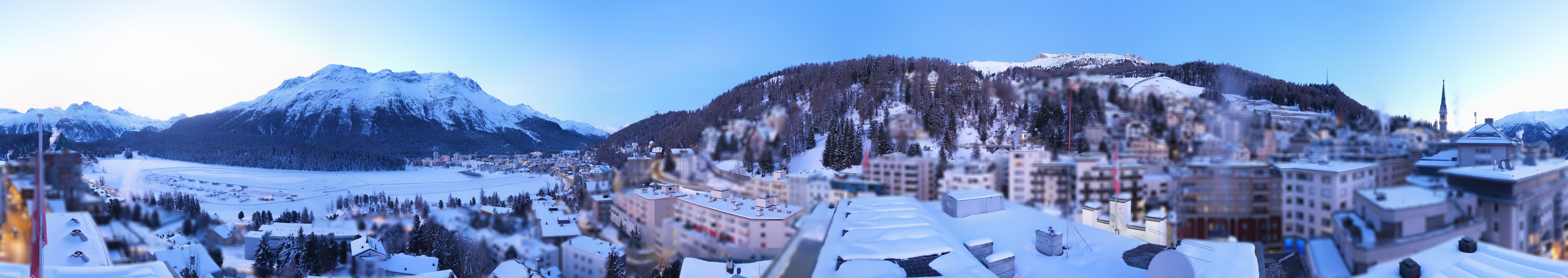 Archiv Foto Webcam St. Moritz Dorf II Ausblick Hotel Schweizerhof Richtung St. Moritz Bad