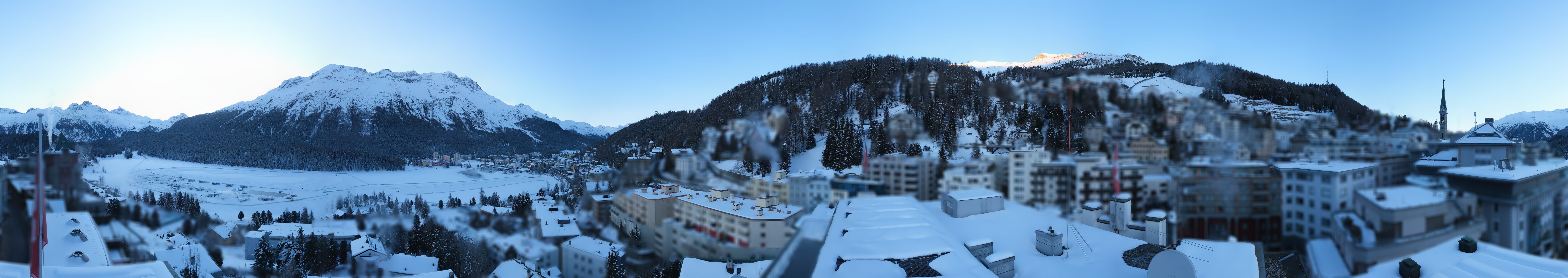 Archiv Foto Webcam St. Moritz Dorf II Ausblick Hotel Schweizerhof Richtung St. Moritz Bad