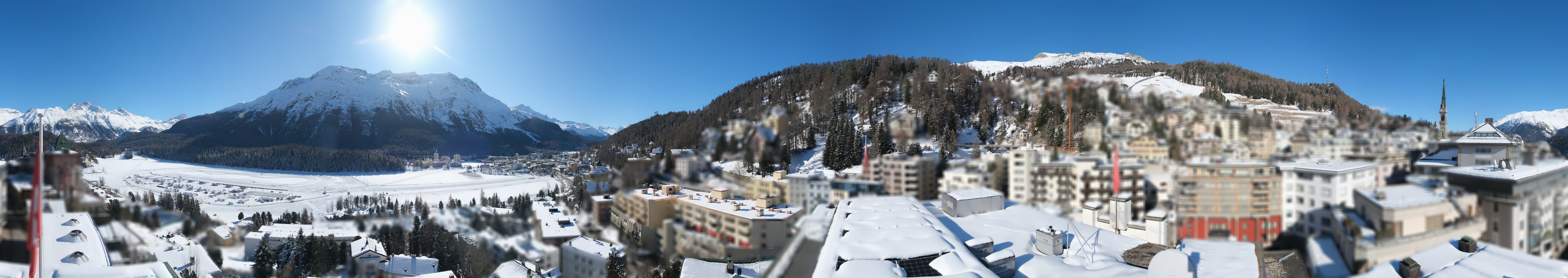 Archiv Foto Webcam St. Moritz Dorf II Ausblick Hotel Schweizerhof Richtung St. Moritz Bad