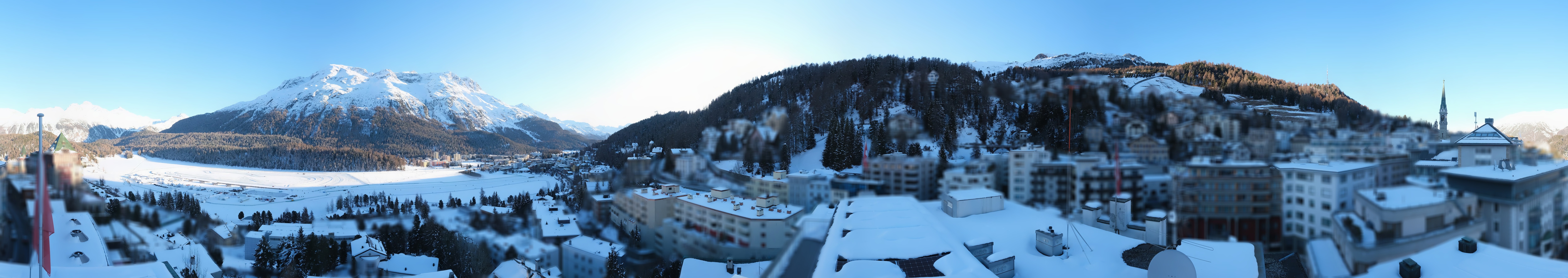 Archiv Foto Webcam St. Moritz Dorf II Ausblick Hotel Schweizerhof Richtung St. Moritz Bad