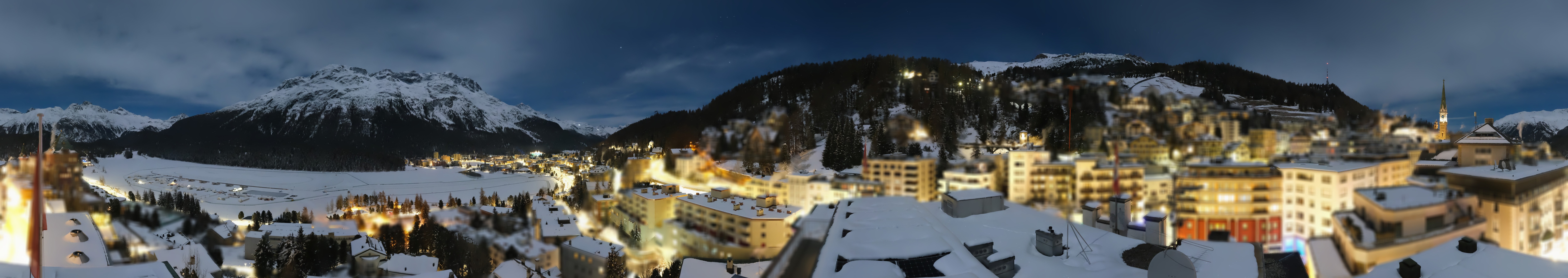 Archiv Foto Webcam St. Moritz Dorf II Ausblick Hotel Schweizerhof Richtung St. Moritz Bad