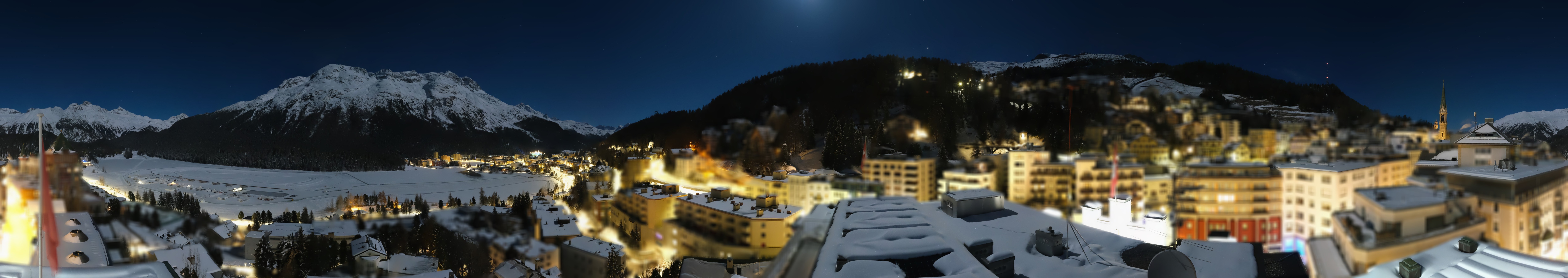 Archiv Foto Webcam St. Moritz Dorf II Ausblick Hotel Schweizerhof Richtung St. Moritz Bad