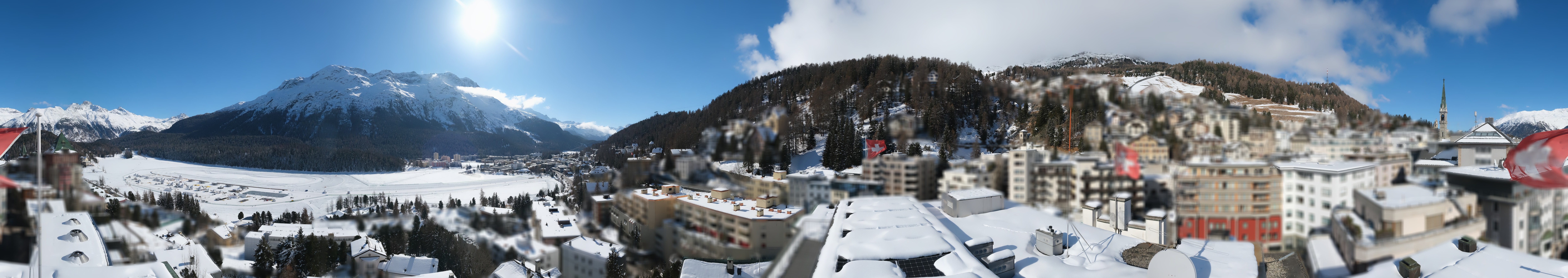 Archiv Foto Webcam St. Moritz Dorf II Ausblick Hotel Schweizerhof Richtung St. Moritz Bad