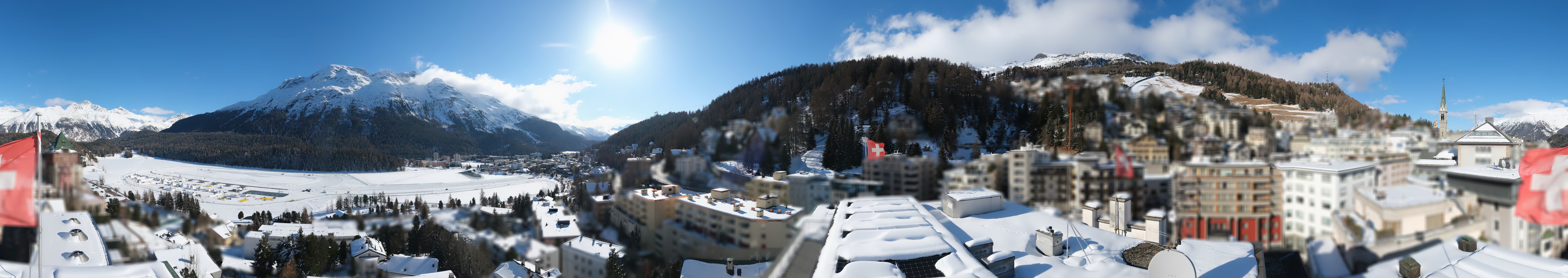 Archiv Foto Webcam St. Moritz Dorf II Ausblick Hotel Schweizerhof Richtung St. Moritz Bad
